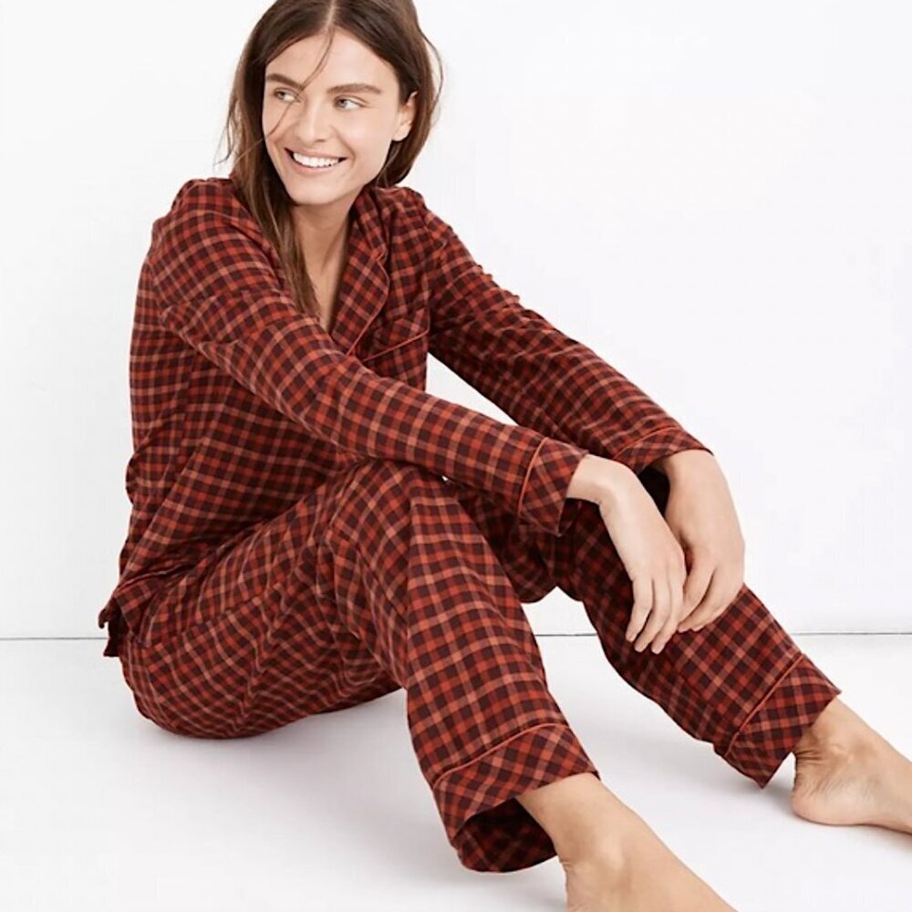 MADEWELL Flannel Bedtime Pajama Set Plaid in Reywood
